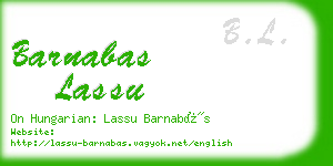 barnabas lassu business card